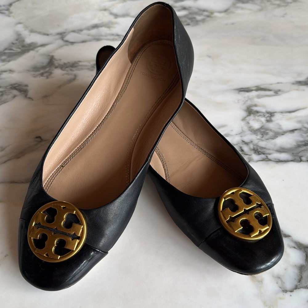 Tory Burch Chelsea Cap-Toe Leather Ballet Flat Women’s size 9 - Picture 5 of 16